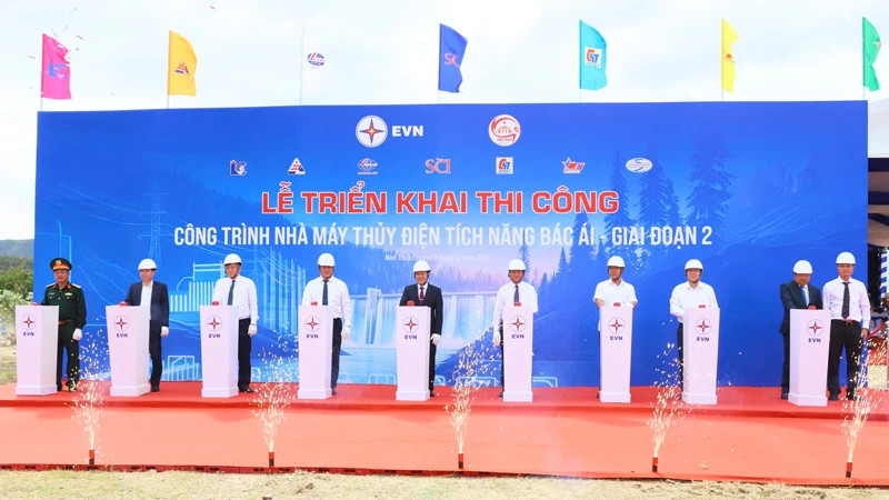 At the ground-breaking ceremony 