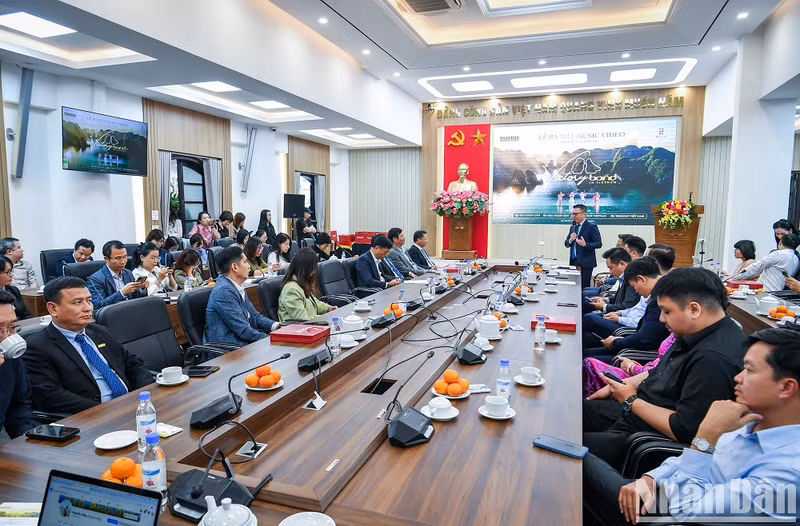 At the launch of the music video 