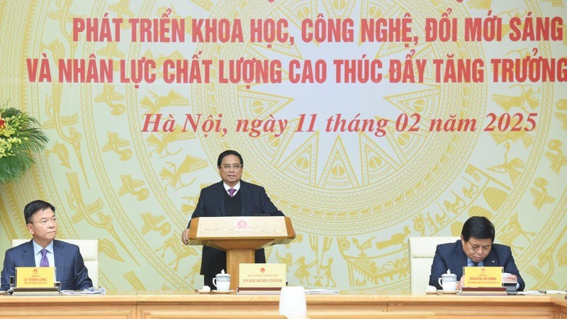 PM Pham Minh Chinh speaks at the conference. (Photo: NDO)