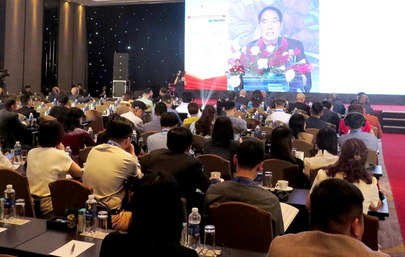 At the conference.