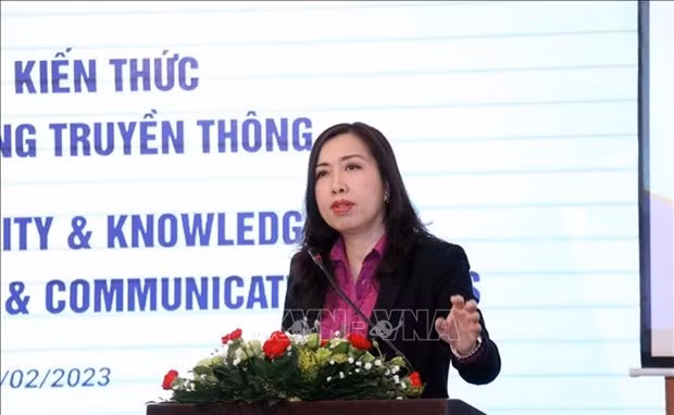 Deputy Foreign Minister Le Thi Thu Hang speaks at the event (Photo: VNA)