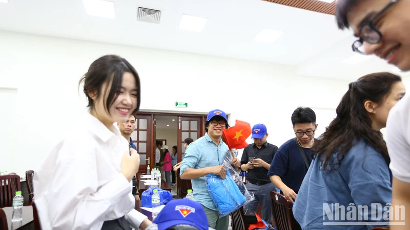 The Vietnamese delegation is ready to participate in a major youth event. Photo: THANH THE