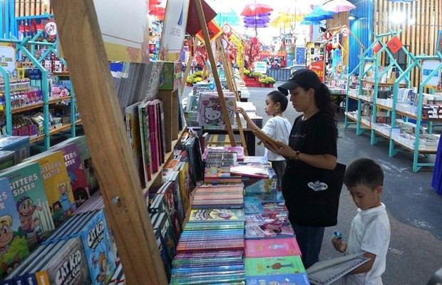A corner of the Tet Book Street Festival 2024 in HCM City. (Photo: VNA)