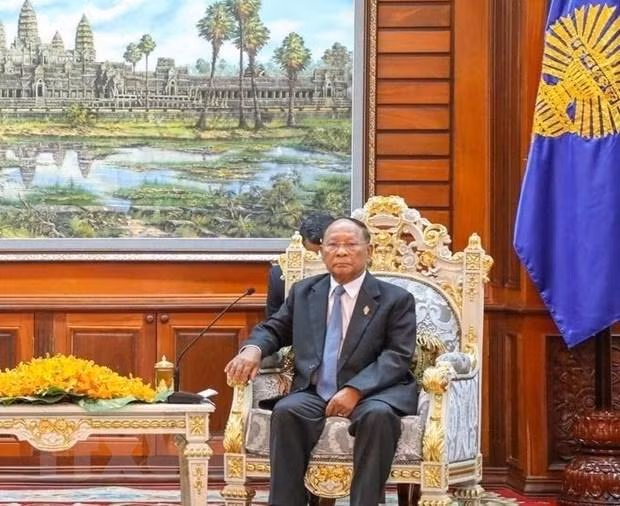 President of the Cambodian National Assembly Samdech Heng Samrin (Photo: VNA)