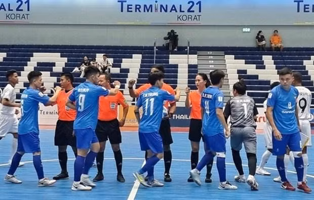 Vietnamese Sahako FC advance to the semi-finals of the AFF Futsal Cup ongoing in Thailand (Photo: VFF)
