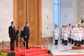 Prime Minister Le Minh Hung (right) welcomes Lao counterpart Sonexay Siphandone, who begins a three-day official visit to Viet Nam and attendance at the third ASEAN Future Forum. (Photo: NDO)