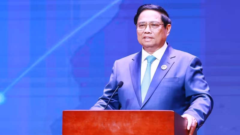 PM Pham Minh Chinh addresses the event. (Photo: VNA) PM Pham Minh Chinh addresses the event. (Photo: VNA)