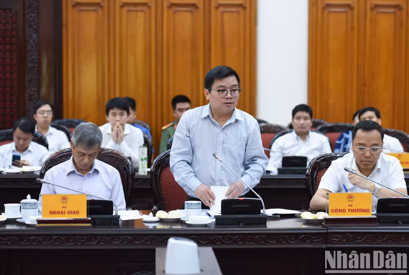 A representative from the Ministry of Industry and Trade speaks.
