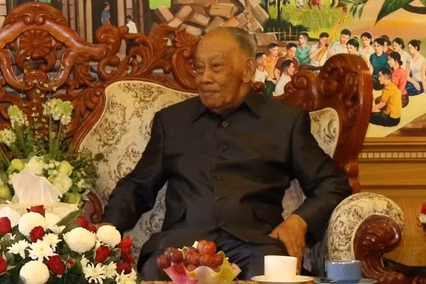 Former LPRP Chairman and former President of Laos Khamtai Siphandone. (Photo: VNA)
