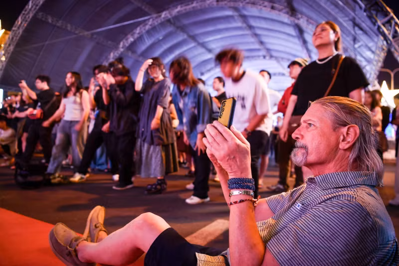 Even foreign tourists are also excited with the performances on the stage. Even foreign tourists are also excited with the performances on the stage.