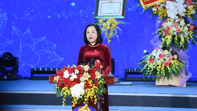 NA Vice Chairwoman Nguyen Thi Thanh speaks at the ceremony. NA Vice Chairwoman Nguyen Thi Thanh speaks at the ceremony.