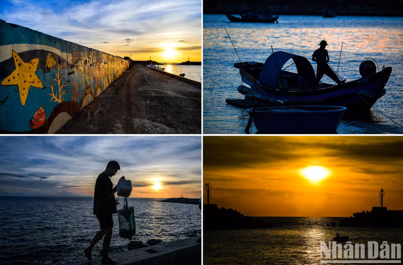 After a day at sea, small fishing boats return full of fish and shrimp. The locals on the island compare the sunsets here to a masterpiece.