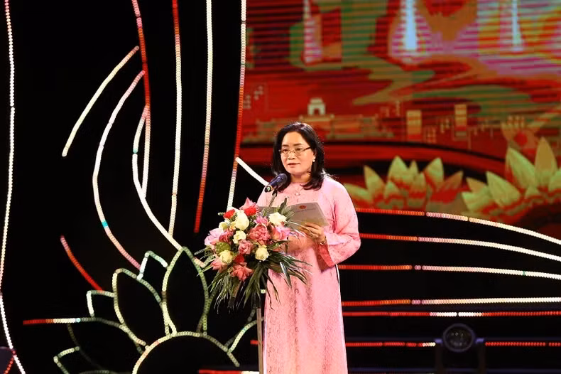 Deputy Minister of Culture, Sports and Tourism Trinh Thi Thuy speaks at the event. (Photo: Tran Huan)