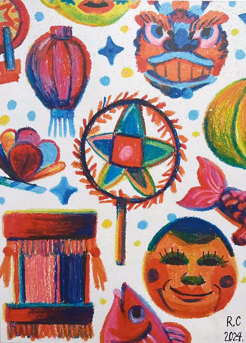 The work “August Toys” by painter Le Veo.