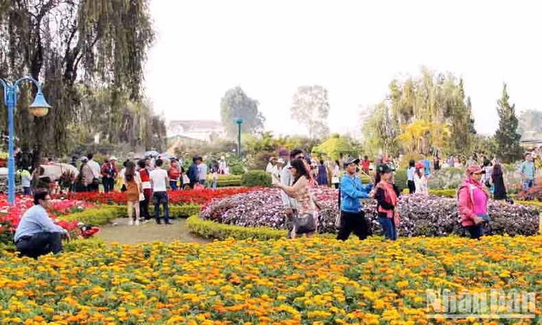 Visitors to Da Lat City.