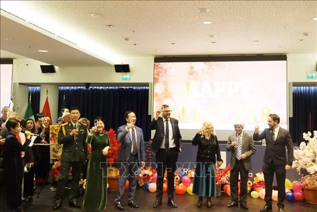 The Tet get-together held in Milan. (Photo: VNA)