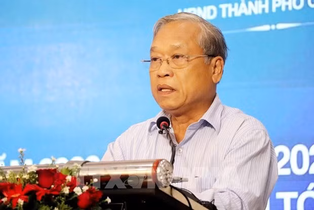 Chairman of the Vietnam Food Association Nguyen Ngoc Nam speaks at the event (Photo: VNA)