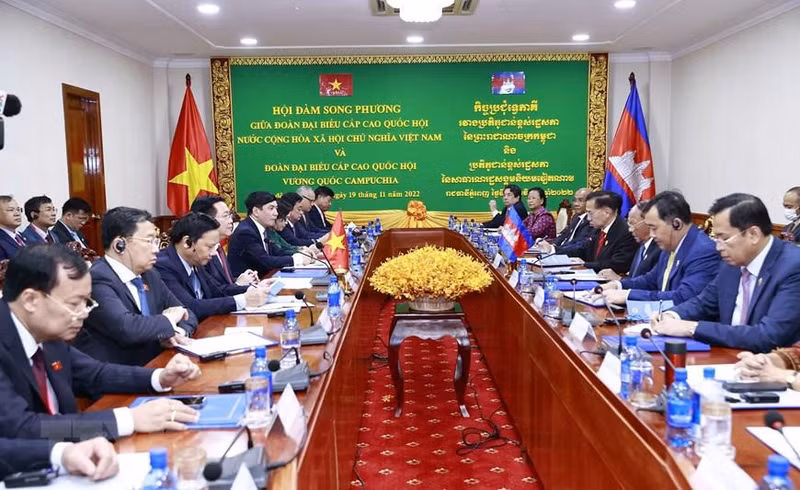 At the talks between the two NA leaders. (Photo: VNA)