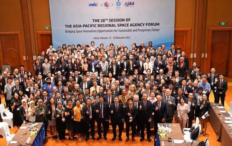 The delegates attending the APRSAF-28 (Photo: NDO)
