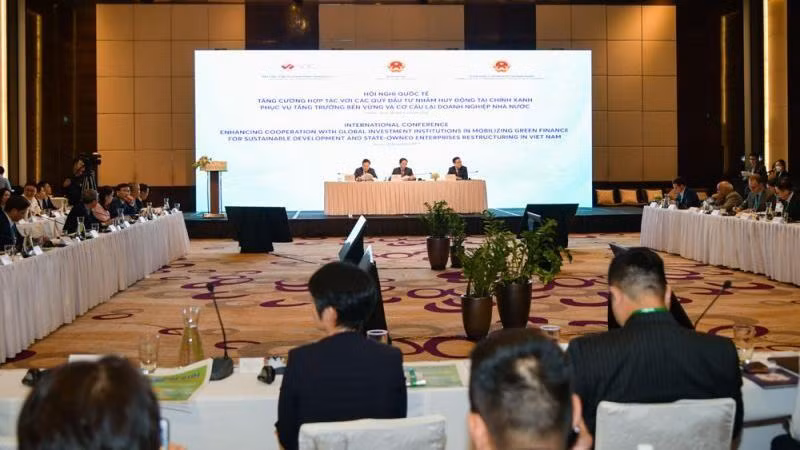 At the conference 