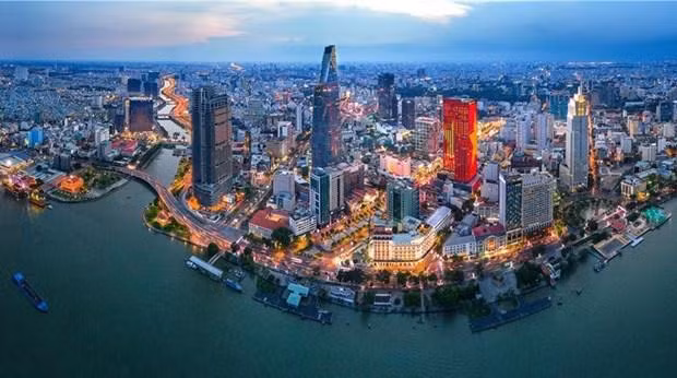 A view of Ho Chi Minh City from above (Photo: VNA)