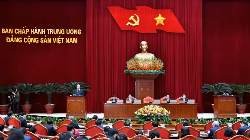 The opening session of the 13th Party Central Committee's meeting in Hanoi on January 23 (Photo: NDO)