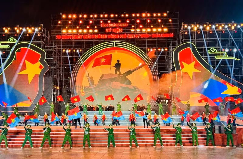 An art performance at the celebration.