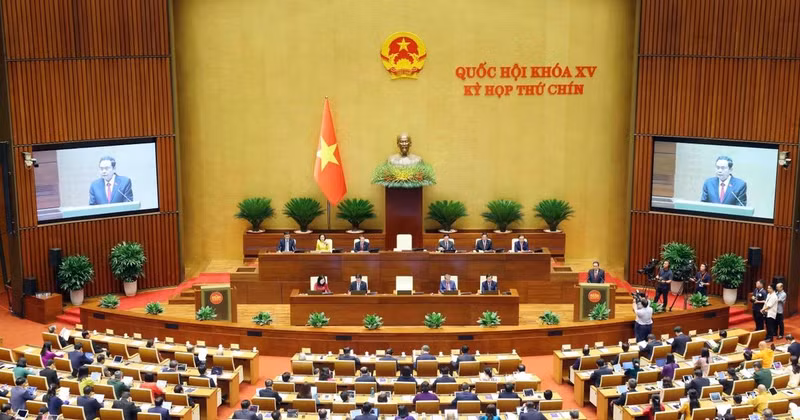 At the opening ceremony of the 15th NA's 9th session (Photo: VNA)