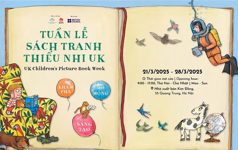 Poster introducing the UK Children's Picture Book Week. (Photo: Kim Dong Publishing House)
