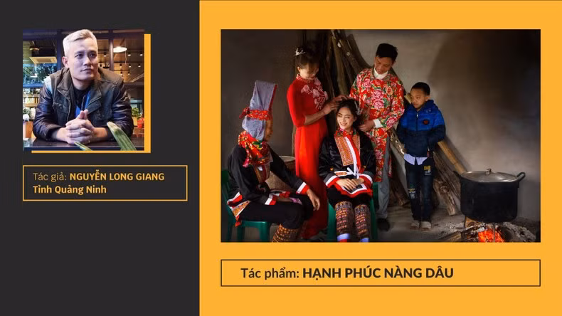 Nguyen Long Giang won the second prize for his photo entitled “Happiness of daughter-in-law” Nguyen Long Giang won the second prize for his photo entitled “Happiness of daughter-in-law”