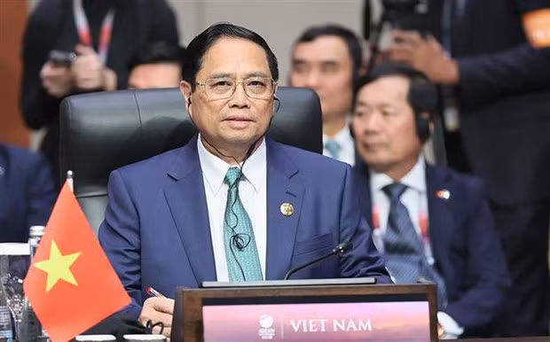 PM Pham Minh Chinh at the 11th ASEAN - US Summit in Jakarta on September 6. (Photo: VNA) PM Pham Minh Chinh at the 11th ASEAN - US Summit in Jakarta on September 6. (Photo: VNA)