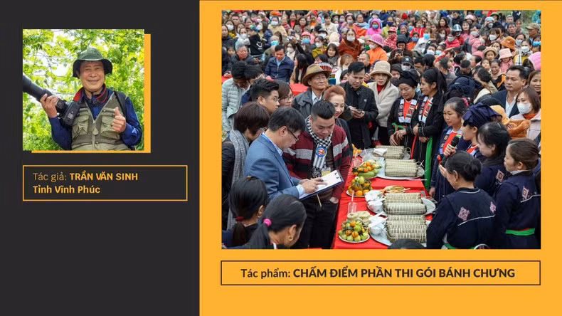Photographer Tran Van Sinh and his photo Photographer Tran Van Sinh and his photo