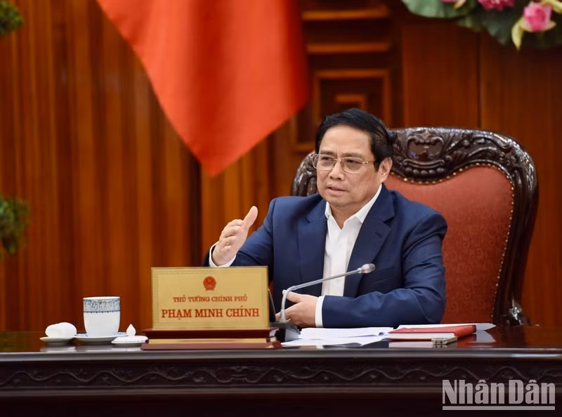 Prime Minister Pham Minh Chinh speaks at the event (Photo: NDO)