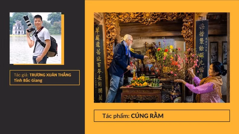 Photographer Truong Xuan Thang and his photo Photographer Truong Xuan Thang and his photo