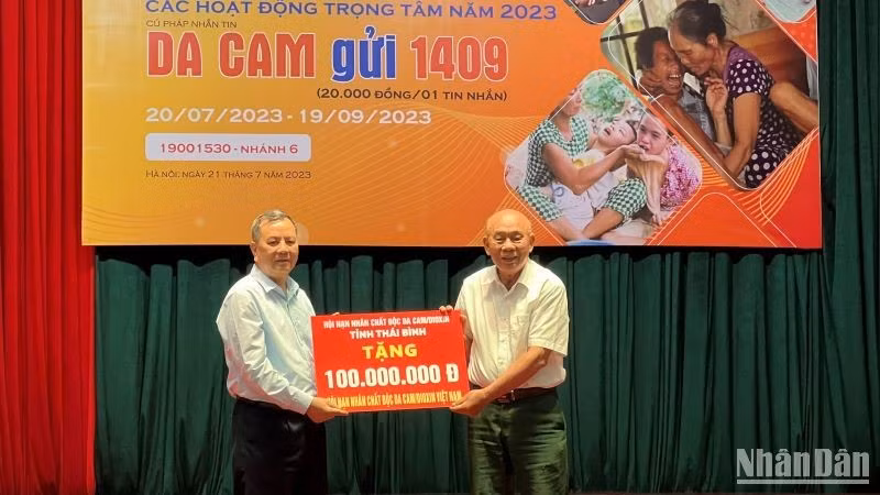 The Thai Binh Provincial Association of AO/Dioxin Victims supports the Vietnam AO/Dioxin Victims Fund. 