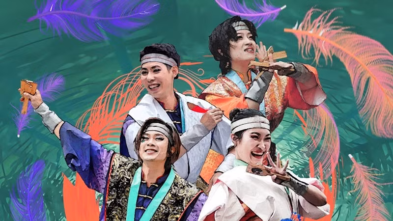 The poster introduces the dance group and the "Irodori" performance. (Photo: UNESCO Information Centre)