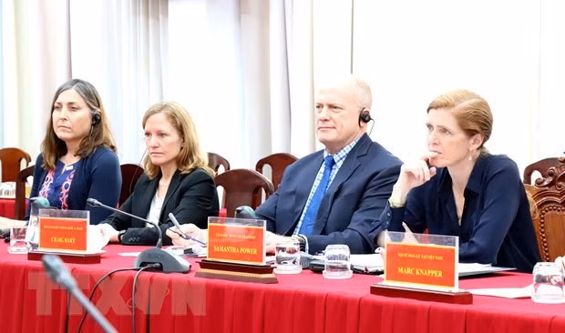 The United States Agency for International Development (USAID) delegation at the event. (Photo: VNA)