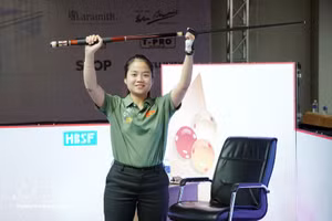Nguyen Duc Yen Sinh crowned Asian women’s three-cushion billiards champion (Photo: VNA)