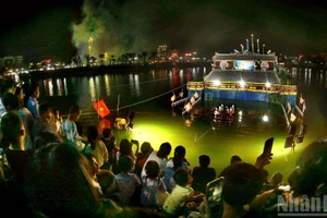 A water puppetry performance captivates audiences at a local festival.