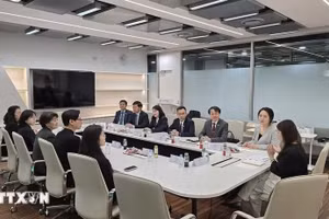 A working session at the job fair (Photo: VNA)