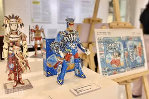 Works on display at the exhibition 