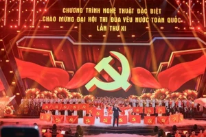 A special art performance programme welcoming the National Patriotic Emulation Congress. (Photo: VNA)