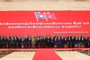 The 12th Central Committee of the Lao People’s Revolutionary Party. (Photo: DUY TOAN)