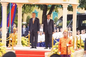 The official welcome ceremony for General Secretary of the Communist Party of Viet Nam Central Committee To Lam during his state visit to Cambodia in Phnom Penh on February 6, 2026. (Photo: DINH TRUONG)