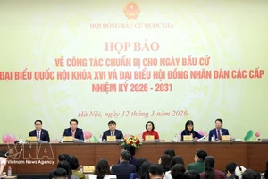 The National Election Council on March 12 holds a press conference on the preparations for the election of deputies to the 16th National Assembly and People's Councils at all levels for the 2026-2031 term. (Photo: VNA)