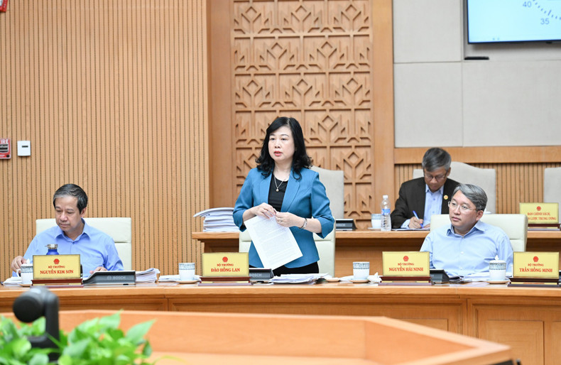 Minister of Health Dao Hong Lan delivers remarks. 060925-hop-12.jpg