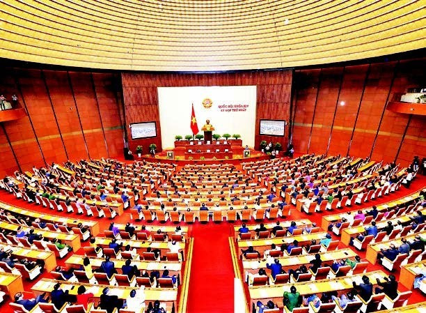 TERM XIV (2016–2021) Election held on May 22, 2016. Total number of deputies elected: 496. In the photo: Overview of the first session of the fourteenth National Assembly, July 20, 2016.