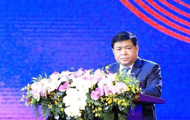 Minister of Planning and Investment Nguyen Chi Dung speaks at the event. (Photo: VNA)
