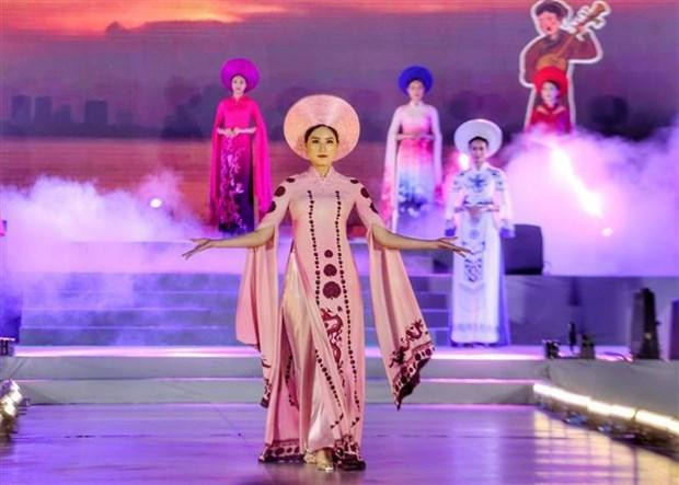 A collection of ao dai by designer Vu Thao Giang. (Photo: VNA)