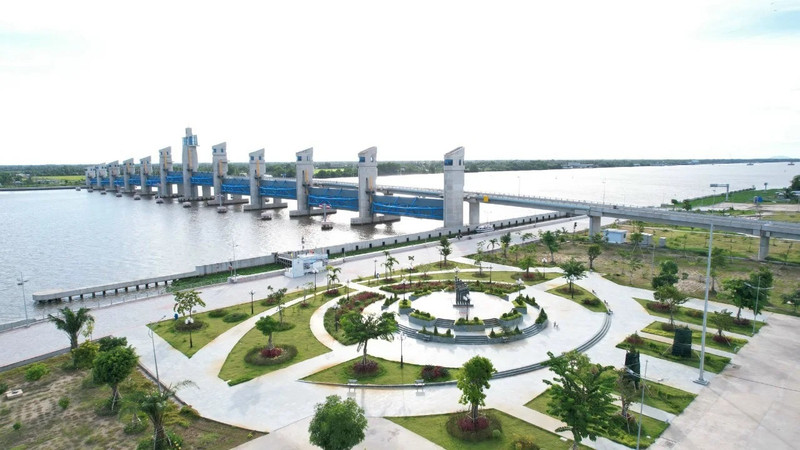 A water management project in Vietnam.